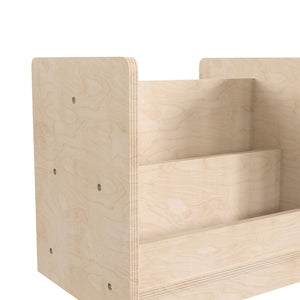 English Elm Bright Beginnings Double-Sided Modular 2-Tier Classroom Book Display Shelf with Clear Storage Bin MK-KE20789-GG