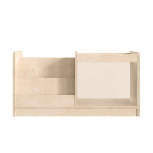 English Elm Bright Beginnings Double-Sided Modular 2-Tier Classroom Book Display Shelf with Clear Storage Bin MK-KE20789-GG