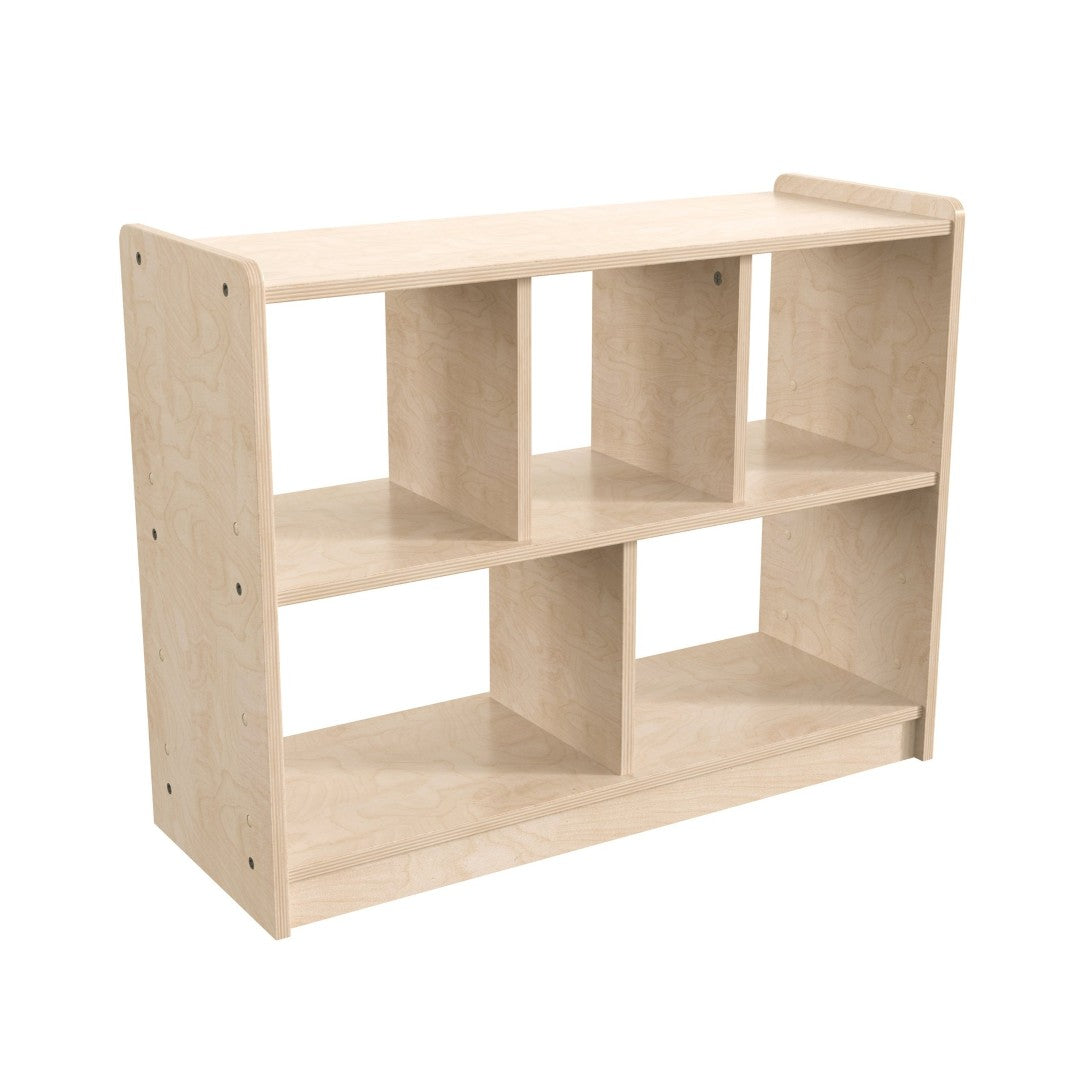 Bright Beginnings 5-Section Modular Wooden Storage Unit for Classrooms