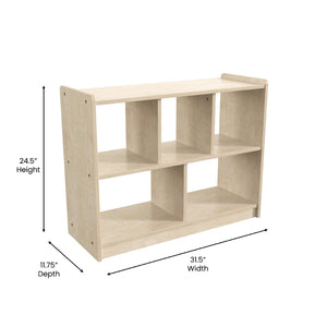 English Elm Bright Beginnings 5-Section Modular Wooden Storage Unit for Classrooms - Safe, Stylish & Durable Design MK-KE23940-GG