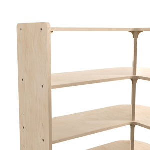 English Elm Bright Beginnings 3-Tier Wooden Corner Storage Unit for Classrooms – Safe, Durable, Kid-Friendly Design MK-KE24053-GG