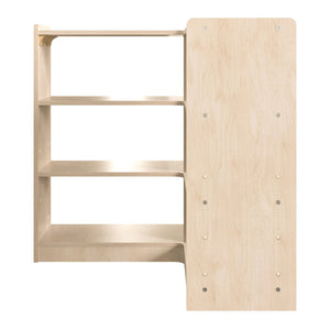 English Elm Bright Beginnings 3-Tier Wooden Corner Storage Unit for Classrooms – Safe, Durable, Kid-Friendly Design MK-KE24053-GG