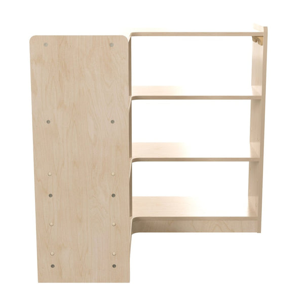 English Elm Bright Beginnings 3-Tier Wooden Corner Storage Unit for Classrooms – Safe, Durable, Kid-Friendly Design MK-KE24053-GG