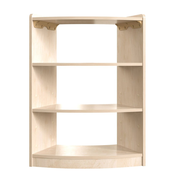 English Elm Bright Beginnings 3-Tier Wooden Classroom Storage Unit - Safe, Durable, Corner-Friendly Design! MK-KE24077-GG