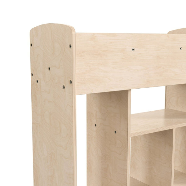 English Elm Bright Beginnings Double-Sided Mobile Storage Cart with Locking Wheels & 10 Compartments for Classrooms MK-KE24244-GG