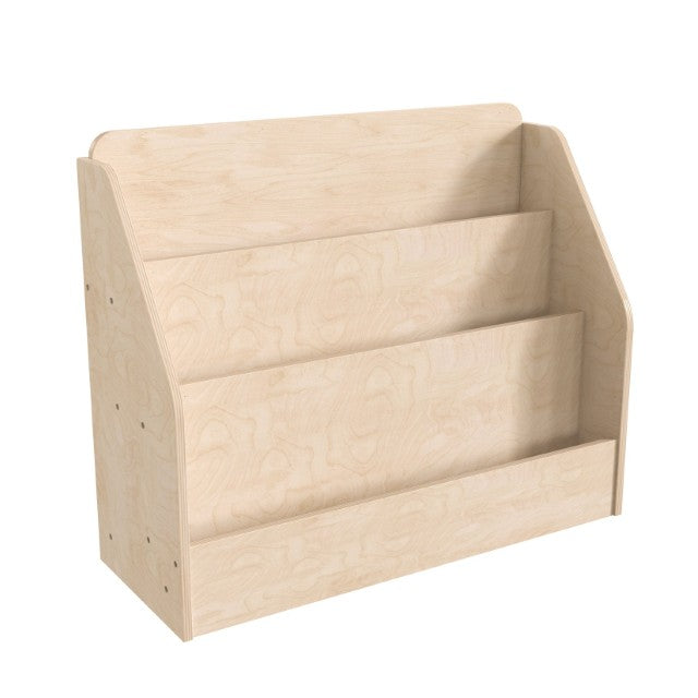 English Elm Bright Modular Wooden Classroom 3-Tier Book Display Shelf - Sturdy, Child-Friendly & Easy to Clean MK-KE24299-GG