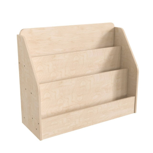 English Elm Bright Modular Wooden Classroom 3-Tier Book Display Shelf - Sturdy, Child-Friendly & Easy to Clean MK-KE24299-GG