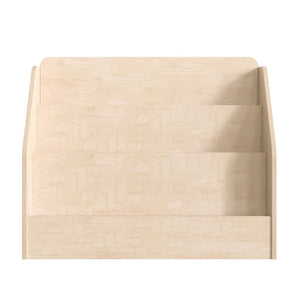 English Elm Bright Modular Wooden Classroom 3-Tier Book Display Shelf - Sturdy, Child-Friendly & Easy to Clean MK-KE24299-GG