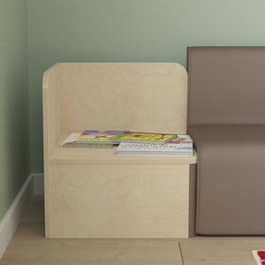 English Elm Bright Modular Classroom Corner Table - Durable Wooden Design for Kids, Safe Play, Easy Cleanup MK-KE24336-GG