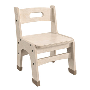 English Elm Bright Beginnings Set of 2 Durable Wooden Classroom Chairs with Non-Slip Caps & Easy Carry Handle MK-KE24428-GG