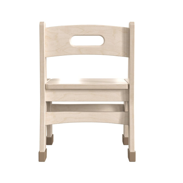 English Elm Bright Beginnings Set of 2 Durable Wooden Classroom Chairs with Non-Slip Caps & Easy Carry Handle MK-KE24428-GG