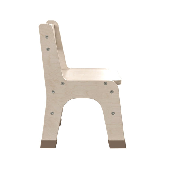 English Elm Bright Beginnings Set of 2 Durable Wooden Classroom Chairs with Non-Slip Caps & Easy Carry Handle MK-KE24428-GG