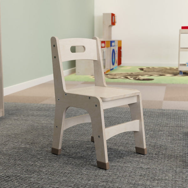 English Elm Bright Wooden Classroom Chairs Set of 2 - Ergonomic, Safe, Durable, Child-Sized Seating for Kids MK-KE24442-GG