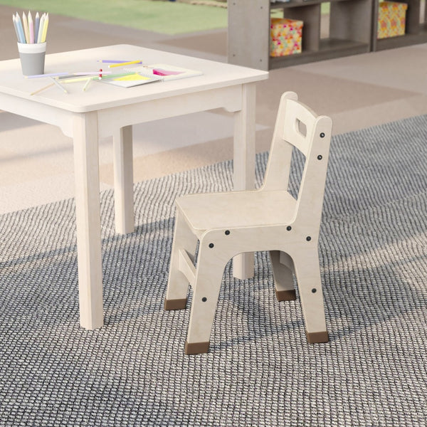 English Elm Bright Wooden Classroom Chairs Set of 2 - Ergonomic, Safe, Durable, Child-Sized Seating for Kids MK-KE24442-GG