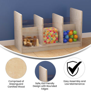 English Elm Bright Modular Double-Sided Classroom Storage Unit – Durable, Transparent, Kid-Friendly Design! MK-KE24558-GG