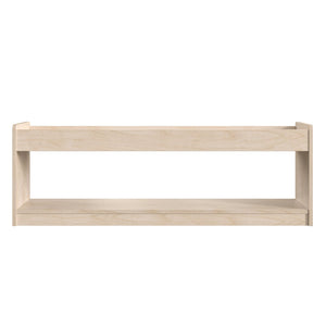 English Elm Bright Modular Wooden Classroom Storage Unit - Durable, 2-Tier Open Shelf with Raised Edges, Natural Finish MK-KE24572-GG