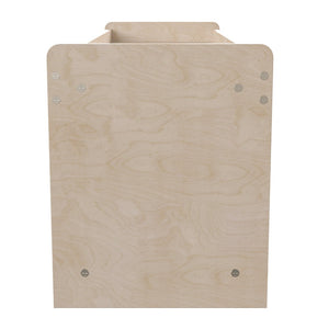 English Elm Bright Modular Wooden Classroom Storage Unit - Durable, 2-Tier Open Shelf with Raised Edges, Natural Finish MK-KE24572-GG