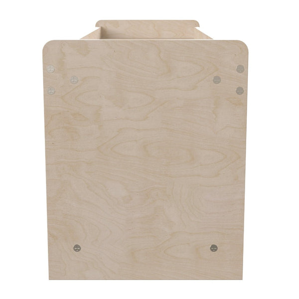 English Elm Bright Modular Wooden Classroom Storage Unit - Durable, 2-Tier Open Shelf with Raised Edges, Natural Finish MK-KE24572-GG