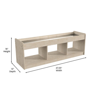 English Elm Bright Beginnings Modular Wooden Classroom Storage Unit with Mirrored Top for Creative Play & Safety MK-KE24596-GG