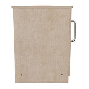 English Elm Bright Imaginative Play Refrigerator - Commercial Grade Wooden Kitchen Storage for Kids, Greenguard Certified MK-ME03508-GG