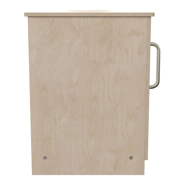 English Elm Bright Imaginative Play Refrigerator - Commercial Grade Wooden Kitchen Storage for Kids, Greenguard Certified MK-ME03508-GG