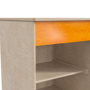 English Elm Bright Wooden Kitchen Cabinet for Kids – Two Shelves for Organized Play, Safe Design, and Durability MK-ME03539-GG