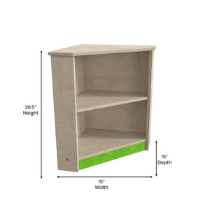 English Elm Bright Two-Tier Corner Kitchen Cabinet for Kids - Durable Birch Plywood with Safe, Stylish Storage MK-ME03553-GG