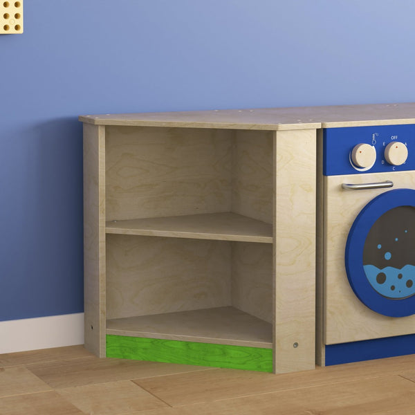 English Elm Bright Two-Tier Corner Kitchen Cabinet for Kids - Durable Birch Plywood with Safe, Stylish Storage MK-ME03553-GG