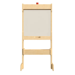 English Elm Bright Beginnings Double-Sided Wooden STEAM Easel with Storage Tray & Acrylic Paint Window for Kids MK-ME03669-GG