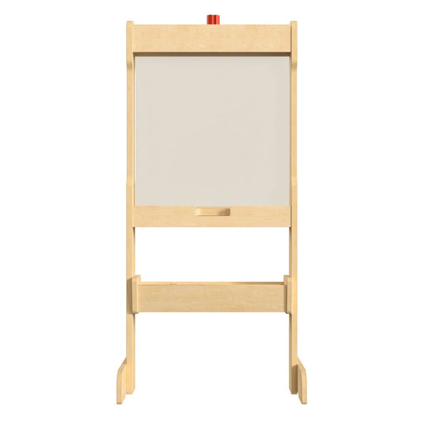 English Elm Bright Beginnings Double-Sided Wooden STEAM Easel with Storage Tray & Acrylic Paint Window for Kids MK-ME03669-GG