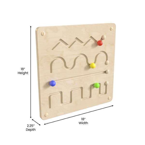 English Elm Bright Beginnings STEAM Wall Activity Board - Engage Preschoolers with Tactile Learning Fun! MK-ME03713-GG
