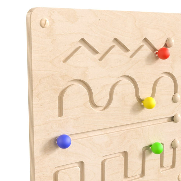 English Elm Bright Beginnings STEAM Wall Activity Board - Engage Preschoolers with Tactile Learning Fun! MK-ME03713-GG