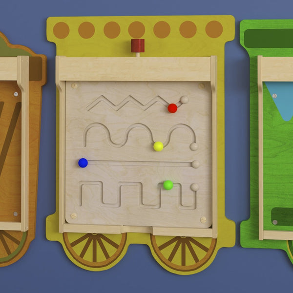 English Elm Bright Beginnings STEAM Wall Activity Board - Engage Preschoolers with Tactile Learning Fun! MK-ME03713-GG