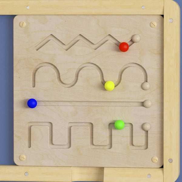 English Elm Bright Beginnings STEAM Wall Activity Board - Engage Preschoolers with Tactile Learning Fun! MK-ME03713-GG