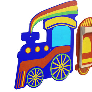 English Elm Bright Beginnings Commercial-Grade Wooden Train STEAM Wall System for Interactive Learning Spaces MK-ME06486-GG