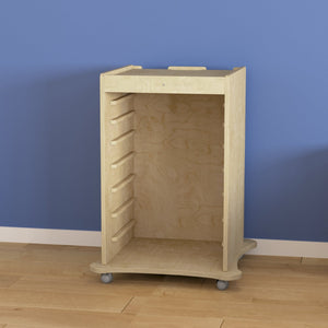 English Elm Bright Mobile STEAM Wall Storage Cart with Locking Wheels – Kid-Friendly, Durable, & Organized Solution! MK-ME06639-GG