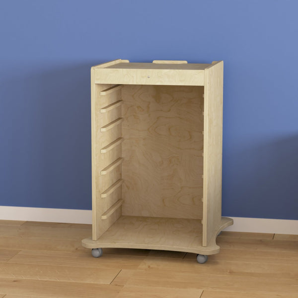 English Elm Bright Mobile STEAM Wall Storage Cart with Locking Wheels – Kid-Friendly, Durable, & Organized Solution! MK-ME06639-GG