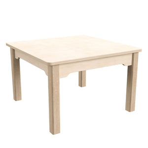 English Elm Bright Beginnings Square Preschool Activity Table - Durable Beech Design, Easy-Clean, Safe & Sturdy MK-ME088007-GG