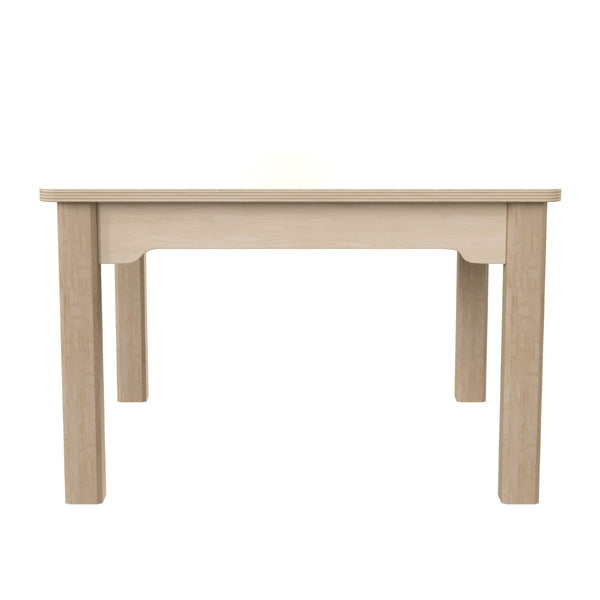 English Elm Bright Beginnings Square Preschool Activity Table - Durable Beech Design, Easy-Clean, Safe & Sturdy MK-ME088007-GG