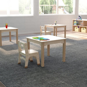 English Elm Bright Beginnings Commercial Grade Preschool Activity Table - Durable, Safe, Easy-Clean, Beech Finish MK-ME088008-GG