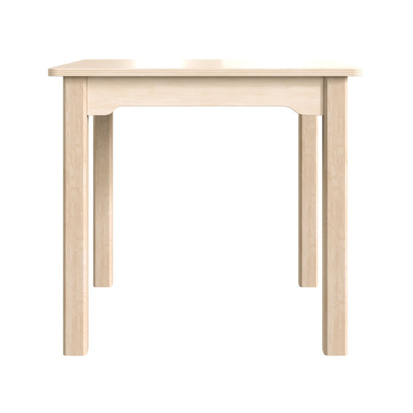 English Elm Bright Commercial-Grade Wooden Square Activity Table for Preschool, 23.5"W x 21.25"H, Beech Finish MK-ME088009-GG