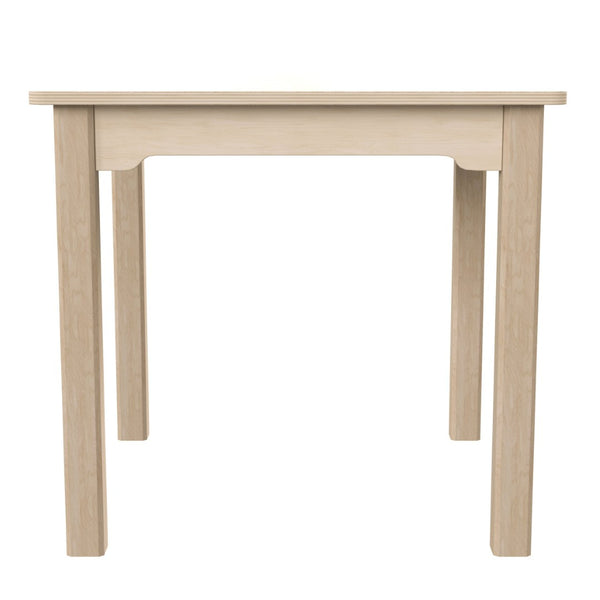 English Elm Bright Commercial-Grade Wooden Square Activity Table for Preschool, 23.5"W x 21.25"H, Beech Finish MK-ME088009-GG