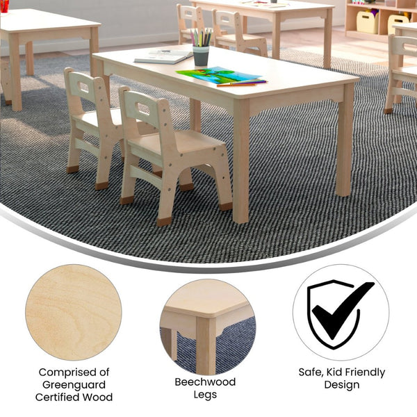 English Elm Bright Beginnings Preschool Activity Table - Durable, Kid-Safe Design for Creative Learning Spaces MK-ME088011-GG