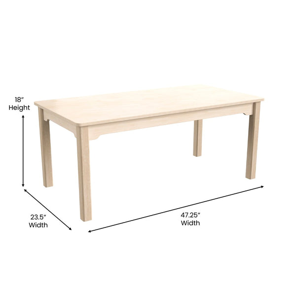 English Elm Bright Beginnings Preschool Activity Table - Durable, Kid-Safe Design for Creative Learning Spaces MK-ME088011-GG
