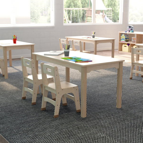 English Elm Bright Beginnings Wooden Preschool Activity Table – Durable, Safe & Stylish for Classrooms & Playrooms MK-ME088012-GG