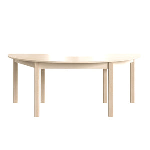 English Elm Bright Beginnings Half Circle Activity Table for Preschool Classrooms - Durable Beech Finish, Safe Design MK-ME088015-GG