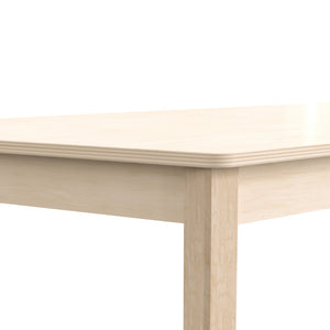 English Elm Bright Beginnings Trapezoid Activity Table for Preschoolers – Durable, Kid-Safe, Flexible Design, Beech MK-ME088016-GG