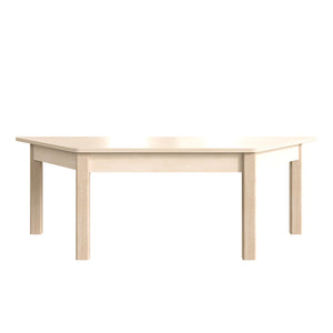 English Elm Bright Beginnings Trapezoid Activity Table for Preschoolers – Durable, Kid-Safe, Flexible Design, Beech MK-ME088016-GG