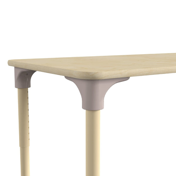 English Elm Bright Classroom Adjustable Height Activity Table - 23.5" x 47" - Durable Beech Design for Kids MK-ME088025-GG