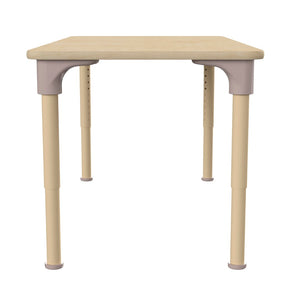 English Elm Bright Classroom Adjustable Height Activity Table - 23.5" x 47" - Durable Beech Design for Kids MK-ME088025-GG